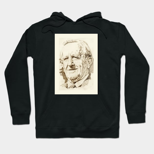 J. R. R. Tolkien in sepia Hoodie by Grant Hudson